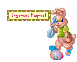 Gif animé joyeuses Pâques lapin